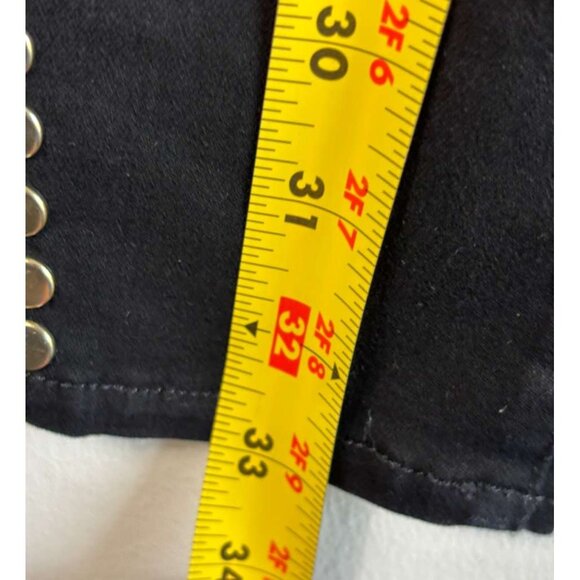 L’AGENCE Women’s Mid-Rise Skinny Jeans Gold Studded Sides Black Size L 24 - Picture 9 of 10